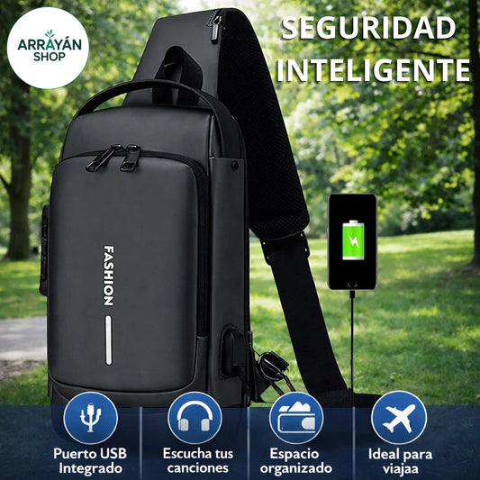 Mochila  Antirrobo - Impermeable con USB- Seguridad Inteligente