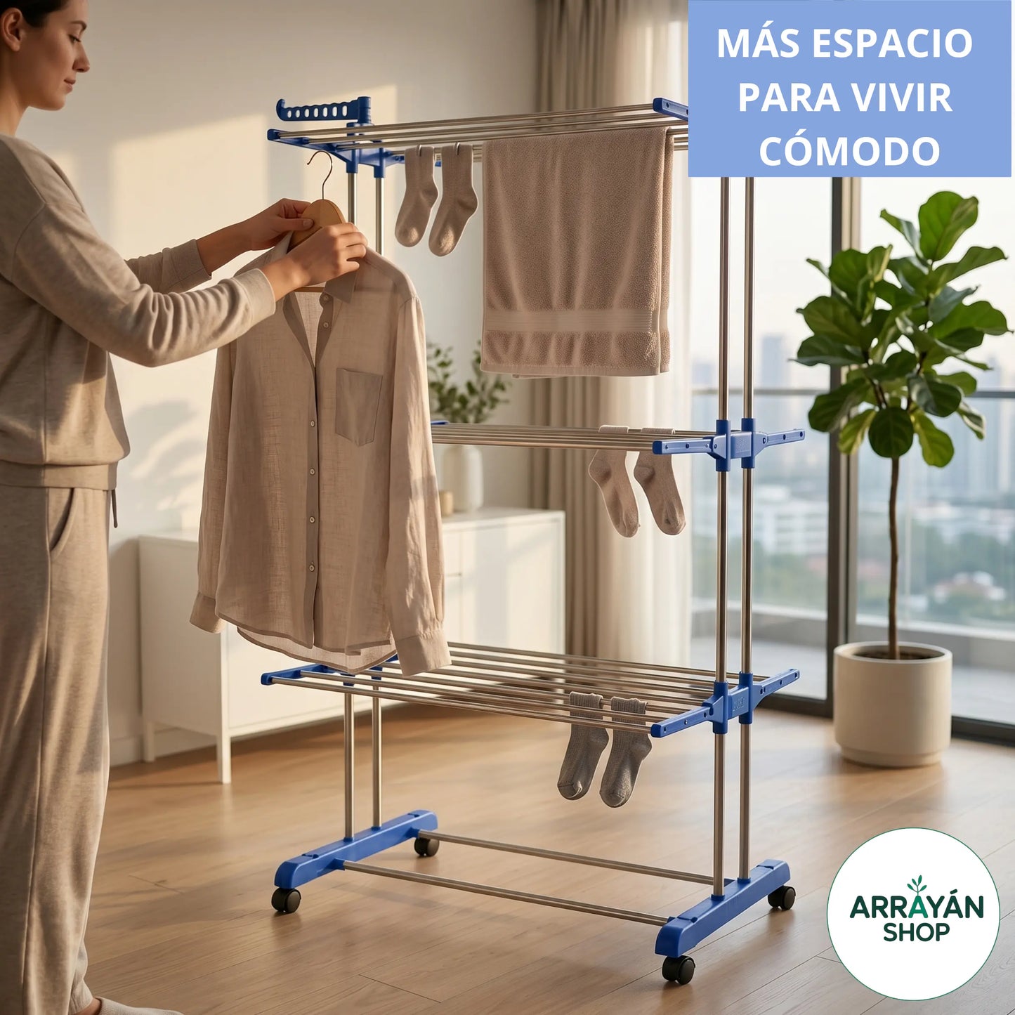 TENDEDERO ORGANIZADOR DE ROPA