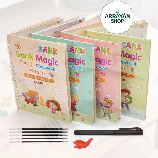 Set cuaderno magic caligrafia montessori