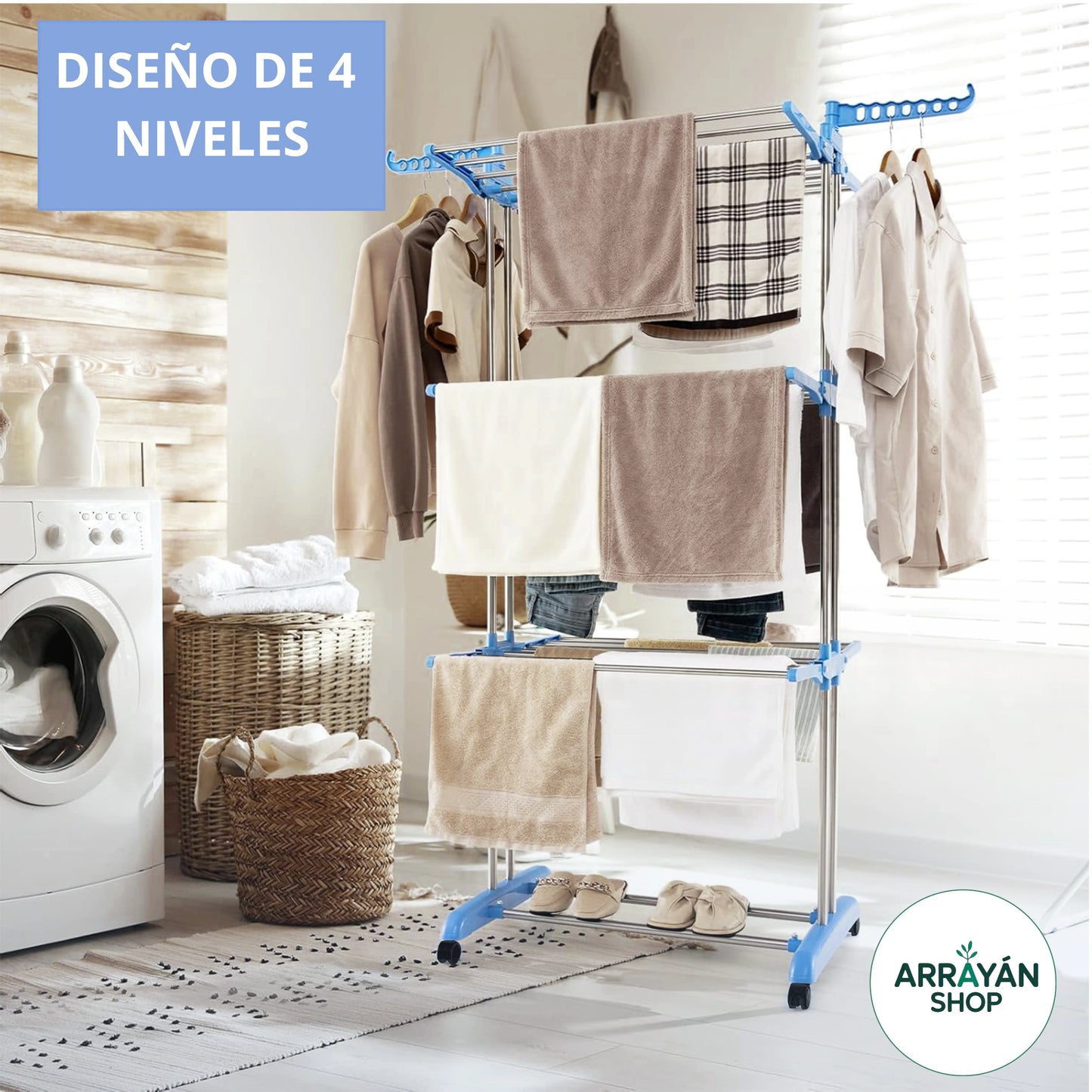 TENDEDERO ORGANIZADOR DE ROPA